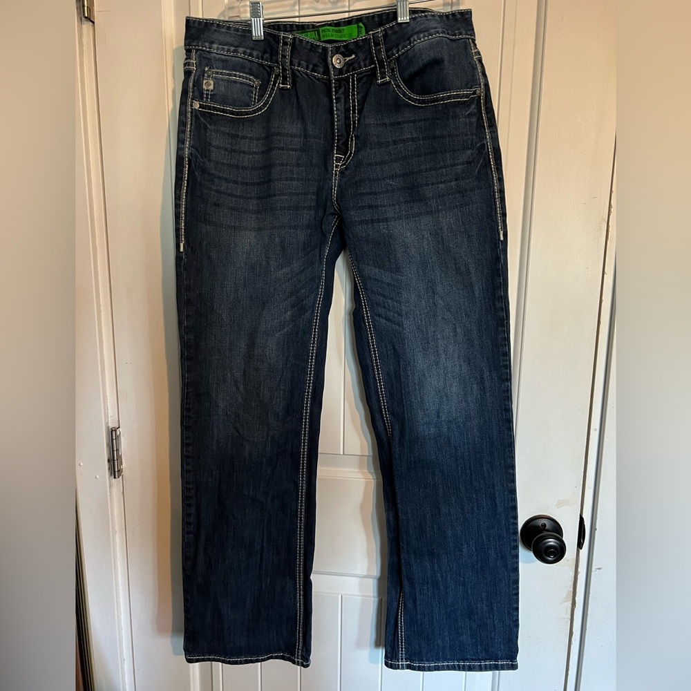 Men’s Rock & Roll Cowboy Denim Jeans, 34x32, Pistol Straight